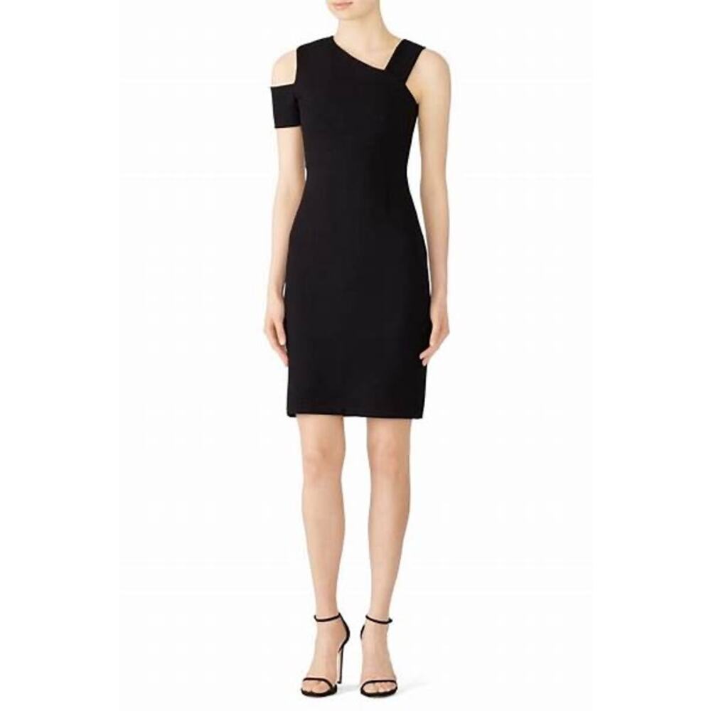 Amanda Uprichard Black Mercury Asymmetrical Sheath Dress Size S